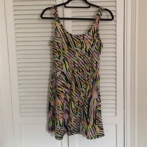Volcom Multi color dress with cinched waist